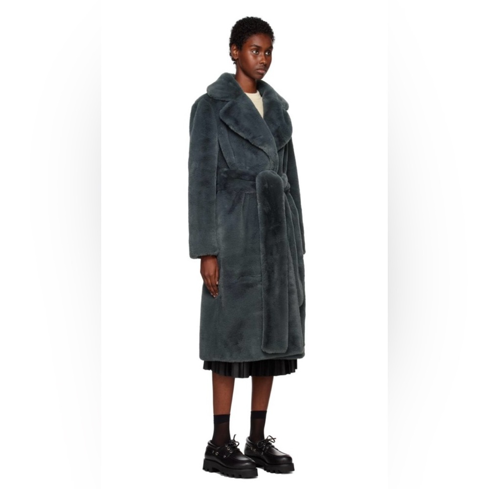 Proenza Schouler White Label Green Faux-fur Coat